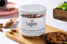 Load image into Gallery viewer, Lagom Roasted Unsalted Almonds | Dry Roasted Badam | Small Batch, Crunchy Texture | No Preservatives | Vegan, Gluten Free, Non-GMO