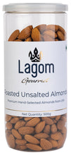 Load image into Gallery viewer, Lagom Roasted Unsalted Almonds | Dry Roasted Badam | Small Batch, Crunchy Texture | No Preservatives | Vegan, Gluten Free, Non-GMO