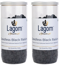 Load image into Gallery viewer, Lagom Afghan Seedless Black Raisins (Kaali Drakh, Kishmish)
