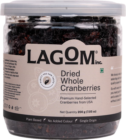 Lagom Dried Whole Cranberries