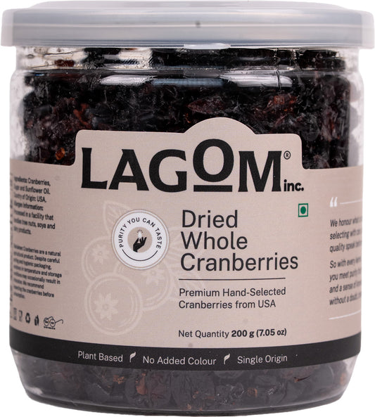 Lagom Dried Whole Cranberries