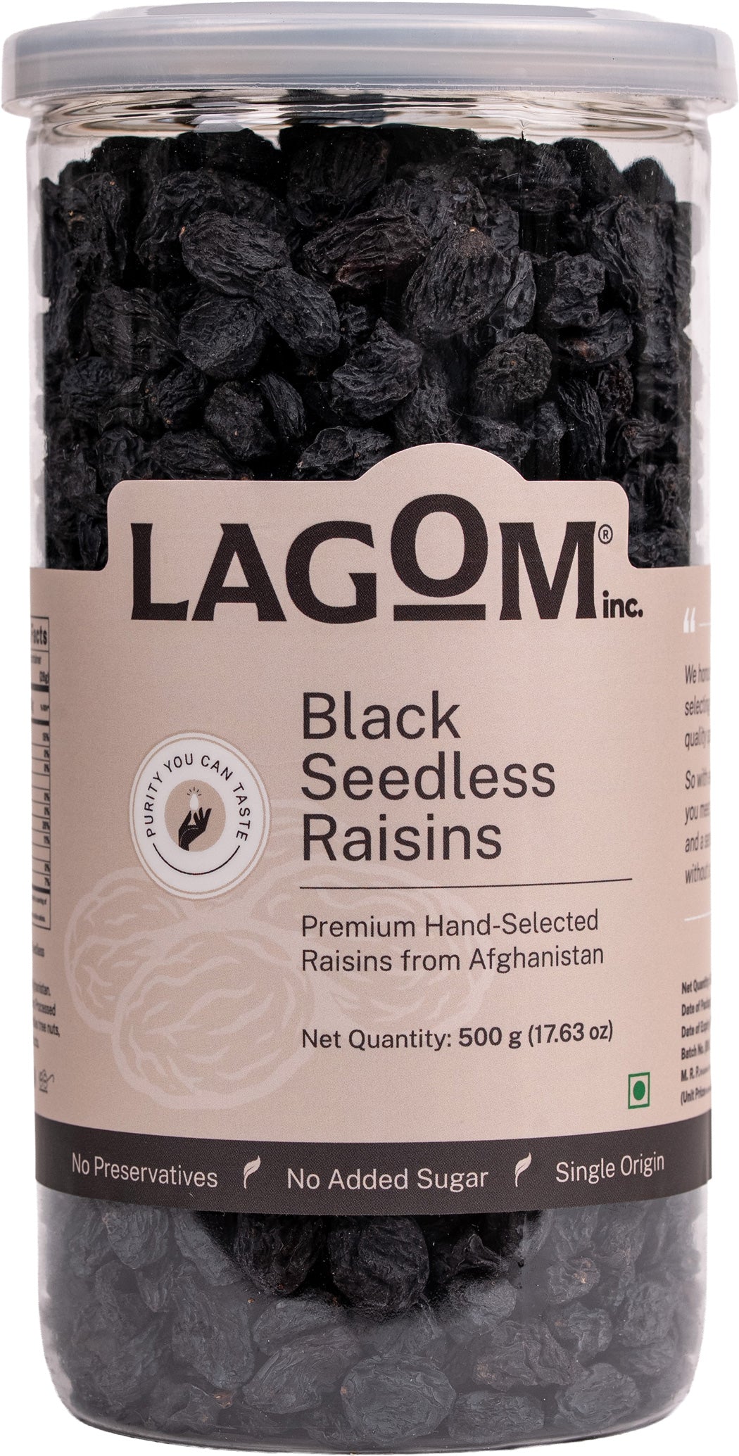 Lagom Black Seedless Raisins
