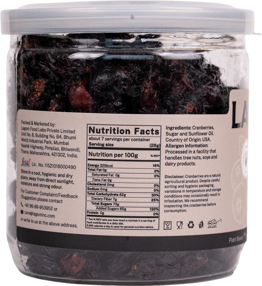 Lagom Dried Whole Cranberries
