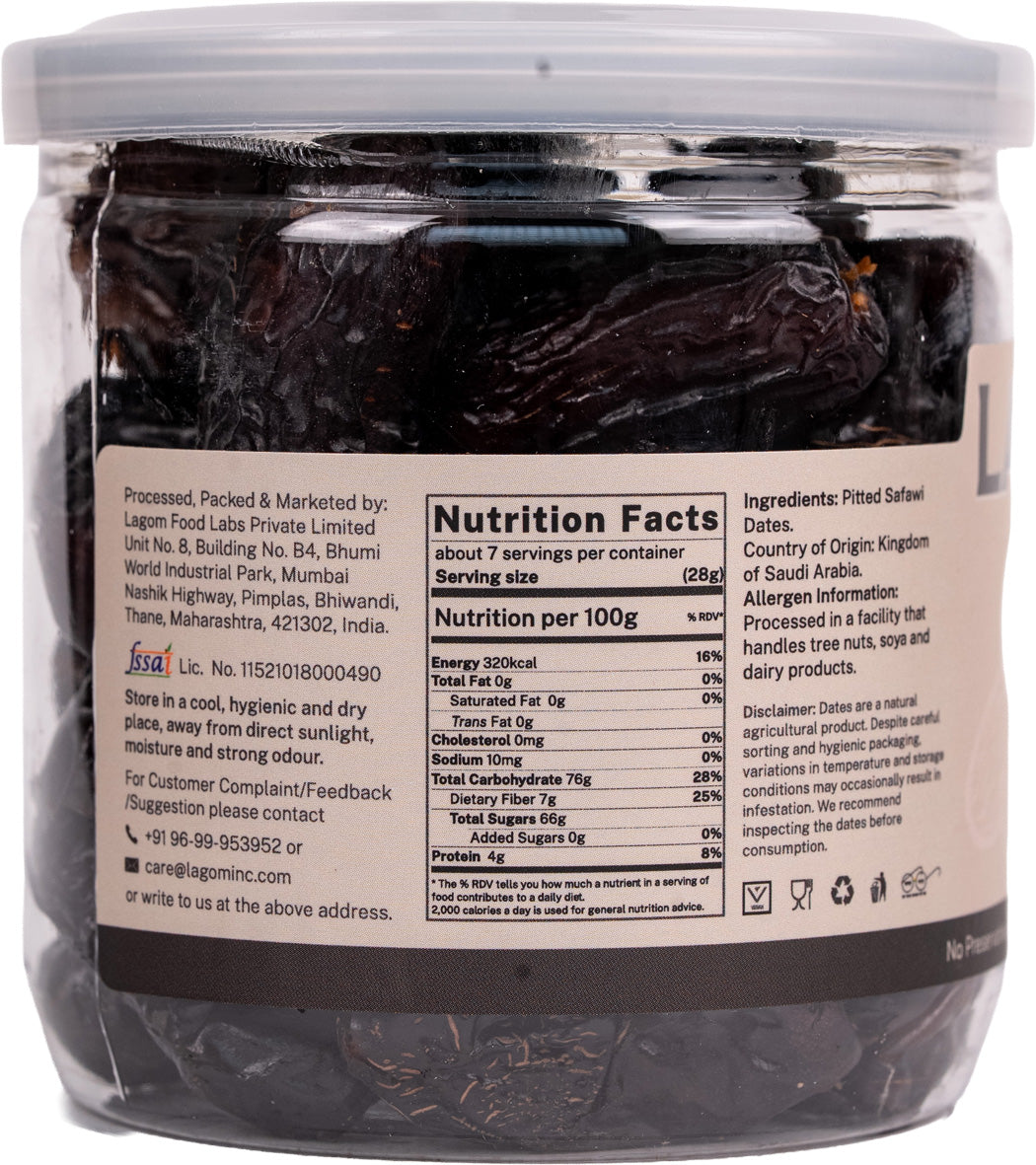 Lagom Safawi Seedless Dates