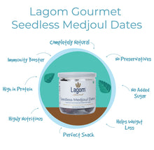 Load image into Gallery viewer, Lagom Gourmet Seedless Jumbo Medjoul Dates (Khajoor)

