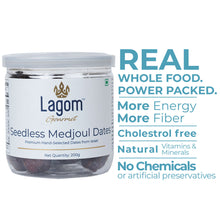 Load image into Gallery viewer, Lagom Gourmet Seedless Jumbo Medjoul Dates (Khajoor)
