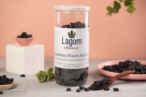 Lagom Afghan Seedless Black Raisins (Kaali Drakh, Kishmish)