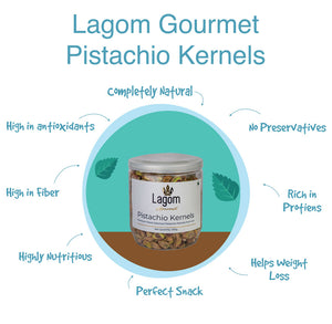 Lagom Gourmet Roasted Unsalted Pistachio Kernels (Pista Magaz)