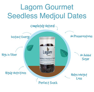 Lagom Gourmet Seedless Jumbo Medjoul Dates (Khajoor)
