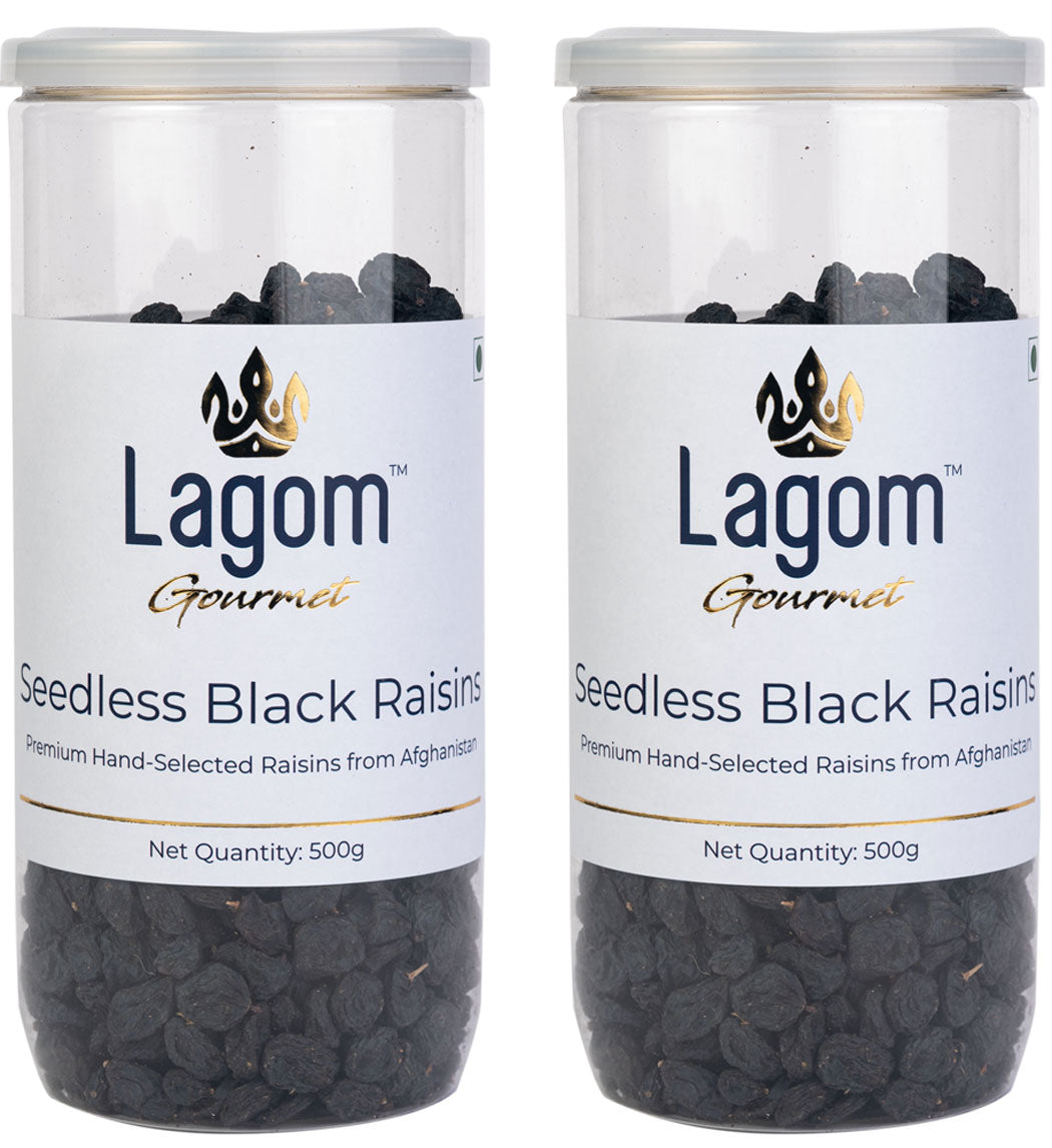 Lagom Afghan Seedless Black Raisins (Kaali Drakh, Kishmish) – Lagom Food  Labs