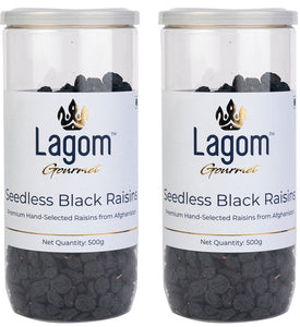 Lagom Afghan Seedless Black Raisins (Kaali Drakh, Kishmish)