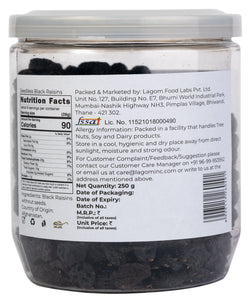 Lagom Afghan Seedless Black Raisins (Kaali Drakh, Kishmish)