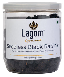 Lagom Afghan Seedless Black Raisins (Kaali Drakh, Kishmish)
